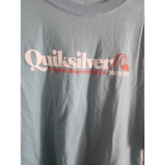 Quiksilver T-Shirt Men Large Blue Graphic Cotton Casual Surf NWT Excellent A116 - Picture 1 of 4